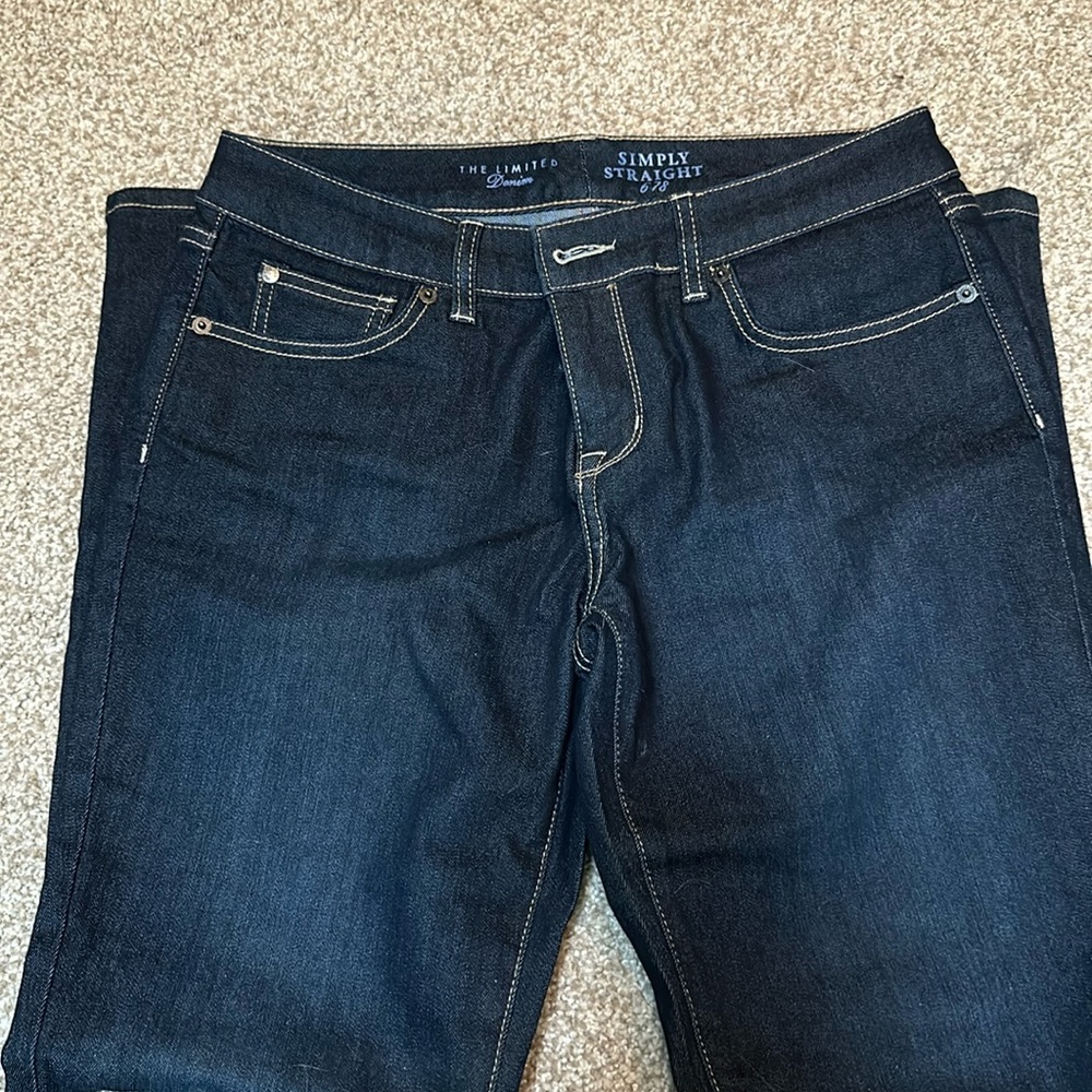 2 Pairs of The Limited 678 Jeans Denim one is Petite. Other is regular length.